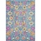 Homeroots 7 x 10 ft. Denim Blue Florals Distressed Area Rug 385179 - alternate 1